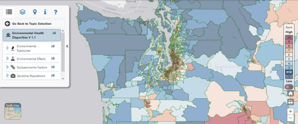 ​Washington Environmental Health Disparities Map