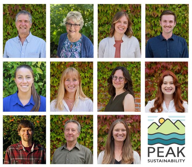 A grid of photos showing the team members at Peak Sustainability Group